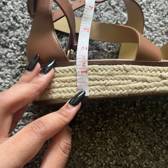 MICHAEL Michael Kors Brown Leather Espadrille Sandals - Picture 11 of 11